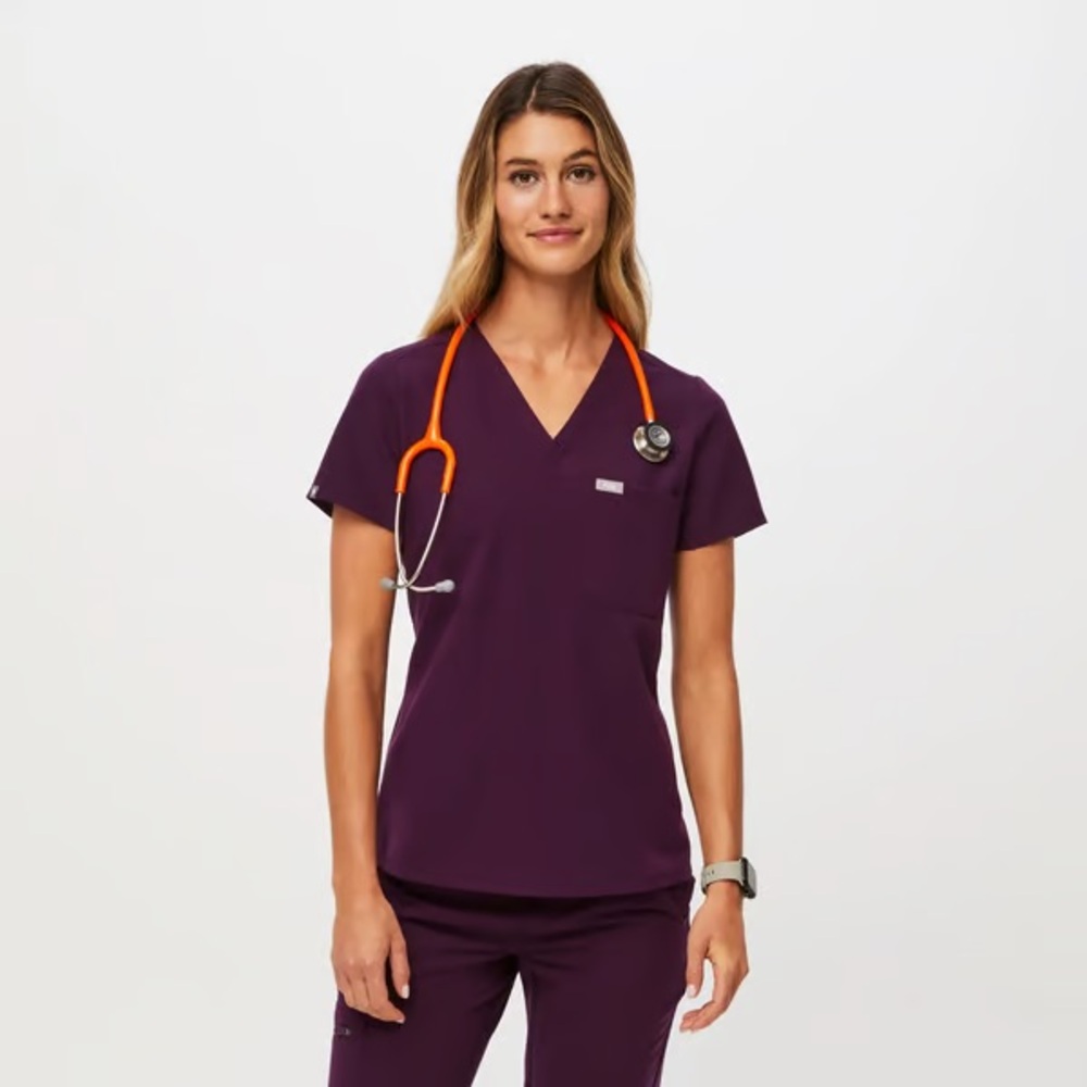 Catarina figs scrub top - deep purple